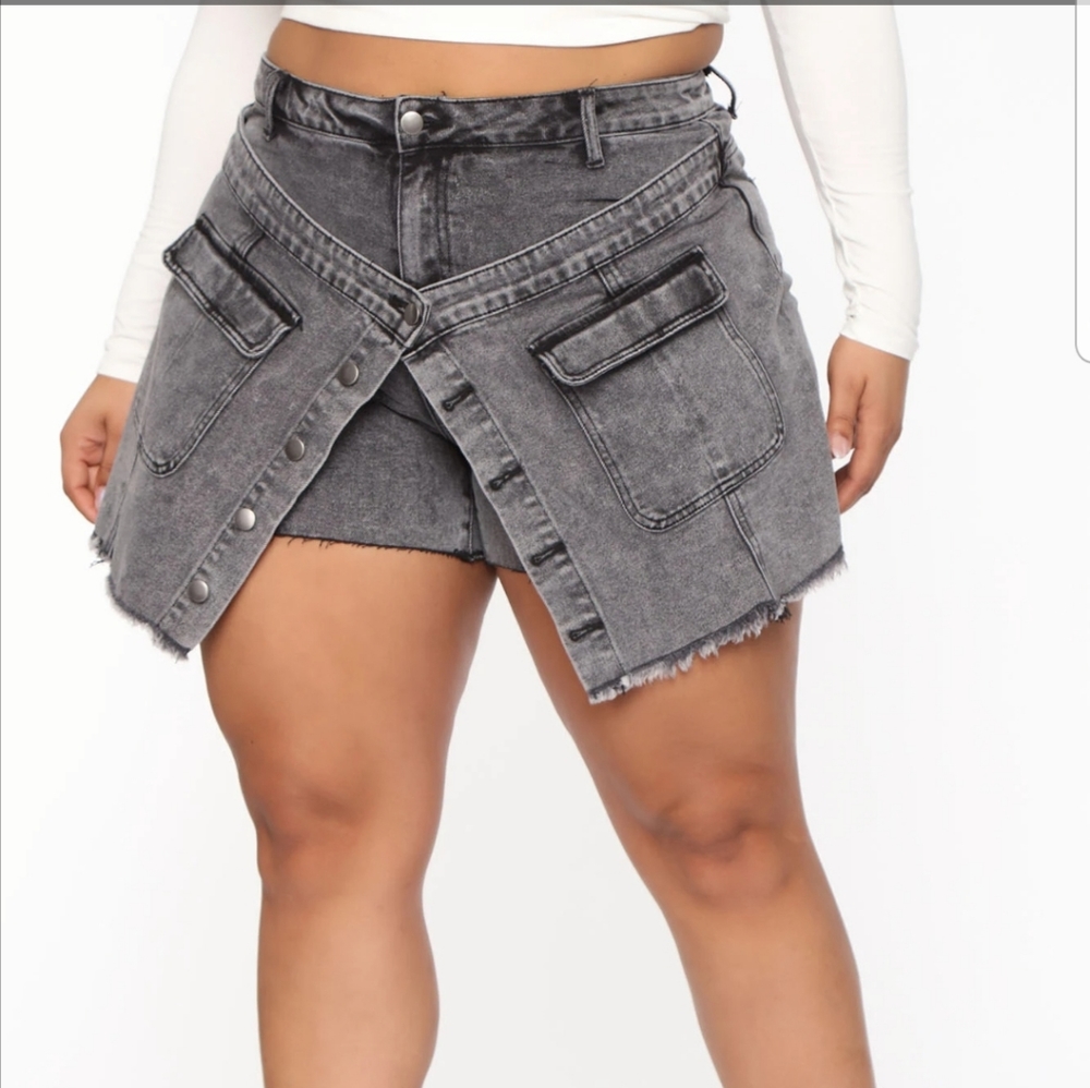 Denim skort